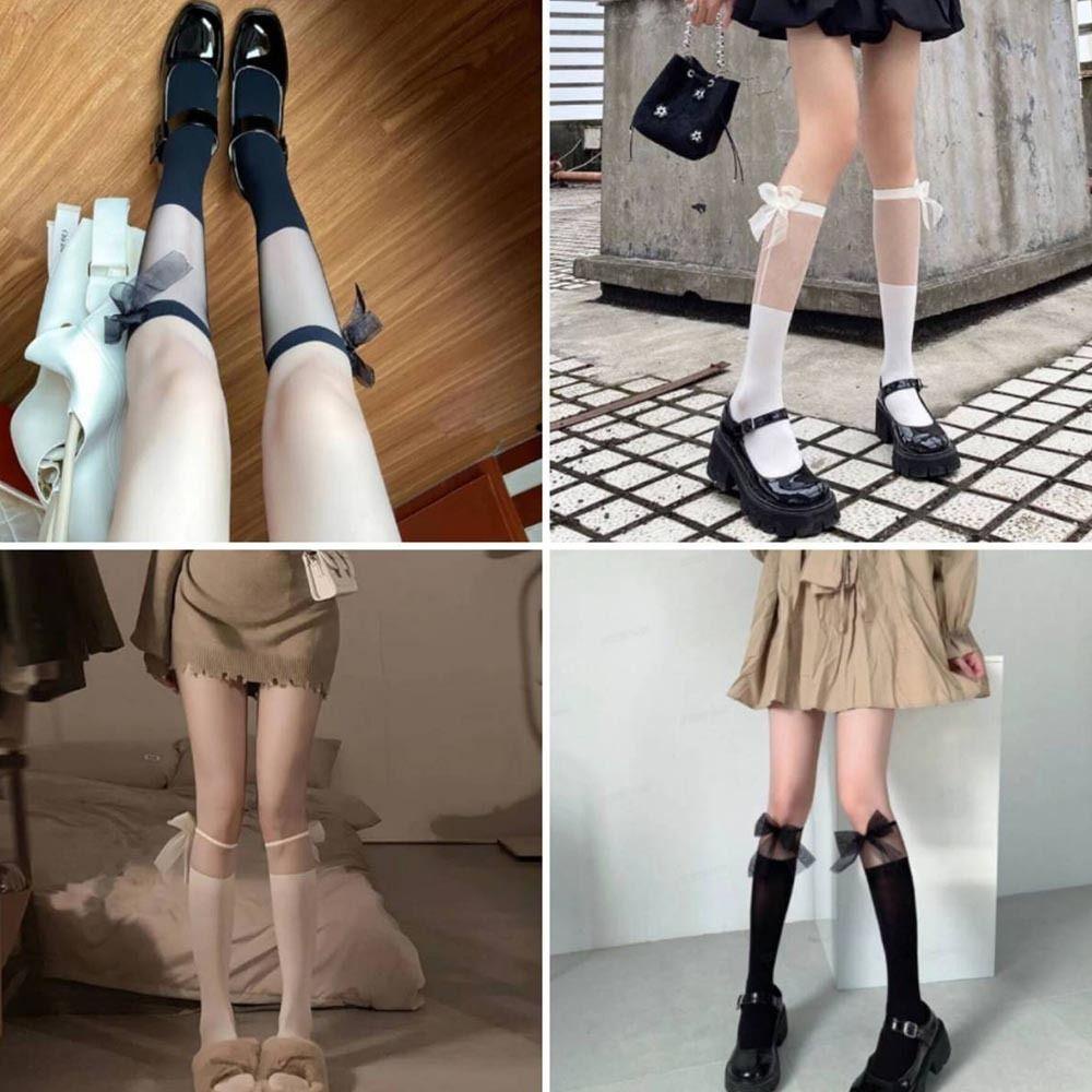 Vớ Cotton Cổ Vừa 26Eddie Lolita Jk Thời Trang Cho Nữ