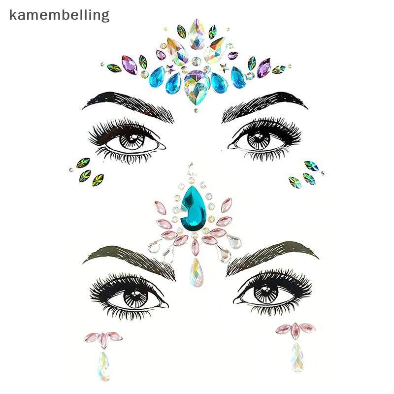 Kamembelling Đá Dán Mặt Trang Sức Tự Dính Họa Tiết Mardi Gras EN