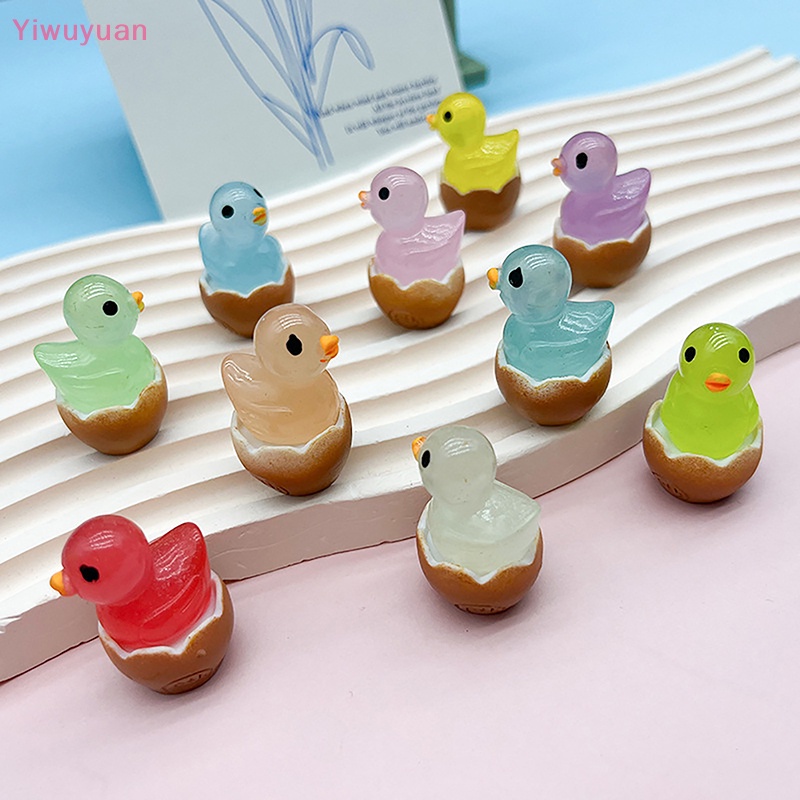 Bộ 2 Vịt Mini Phát Quang Trang Trí Tiểu Cảnh Mới