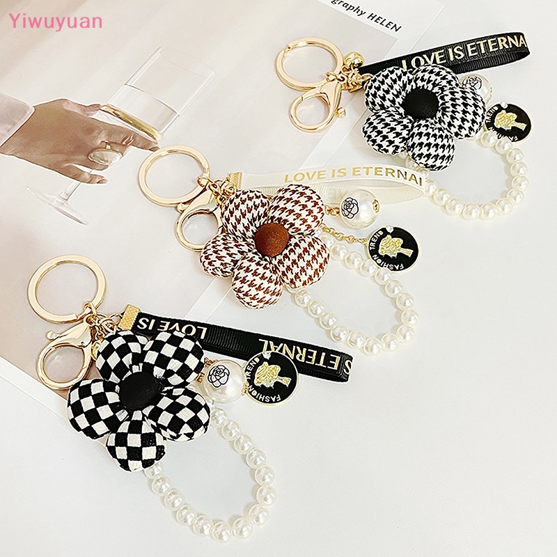 &lt; Yiwuyuan &gt; Móc Khóa Hoa Lưới Đính Ngọc Trai Thanh Lịch Cho Nữ Mới