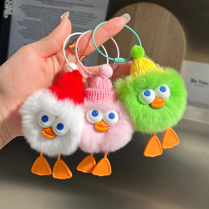 Móc Khóa Hình Búp Bê Hoạt Hình Bằng Lông Nhung Dễ Thương Xinh Xắn