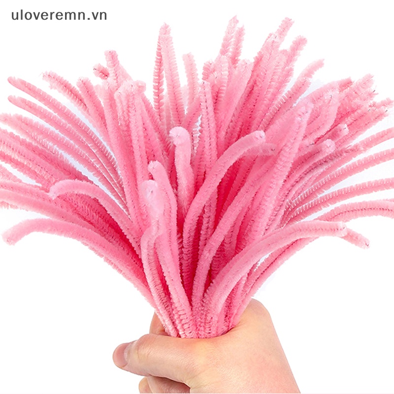 Set 100 Viên Sợi Chenille Làm Sạch Ống Nước Đầy Màu Sắc Thủ Công Cho Sinh Nhật