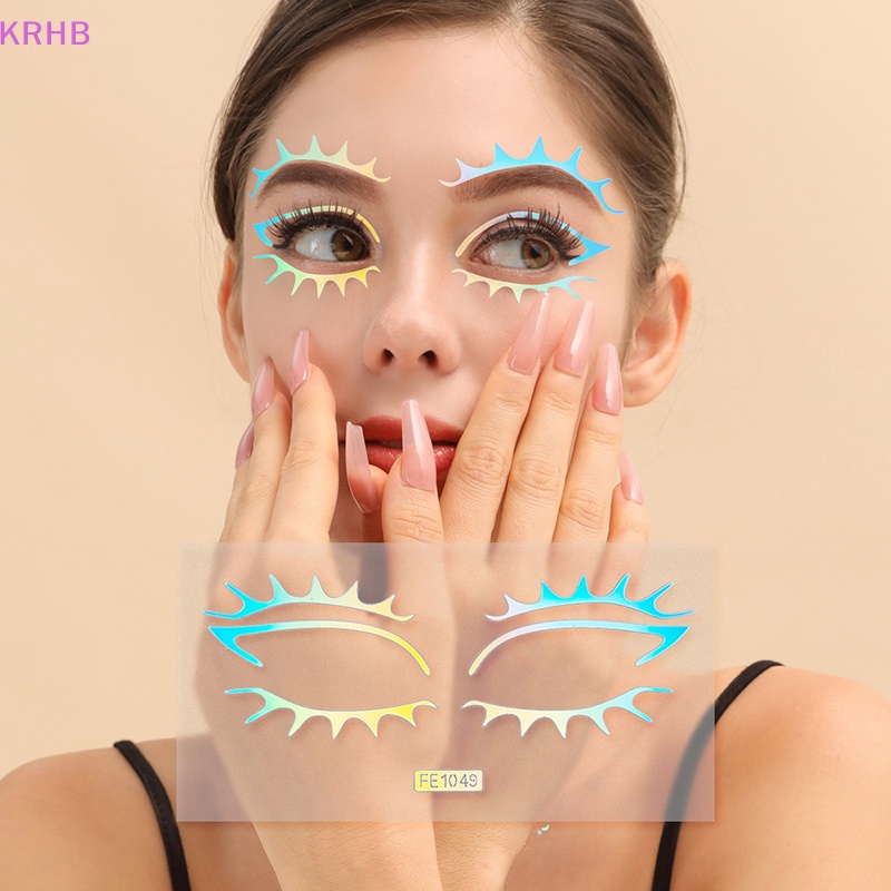 1 Tấm Nhãn Dán Trang Trí Mắt Lễ Hội Màu Laser Độc Đáo