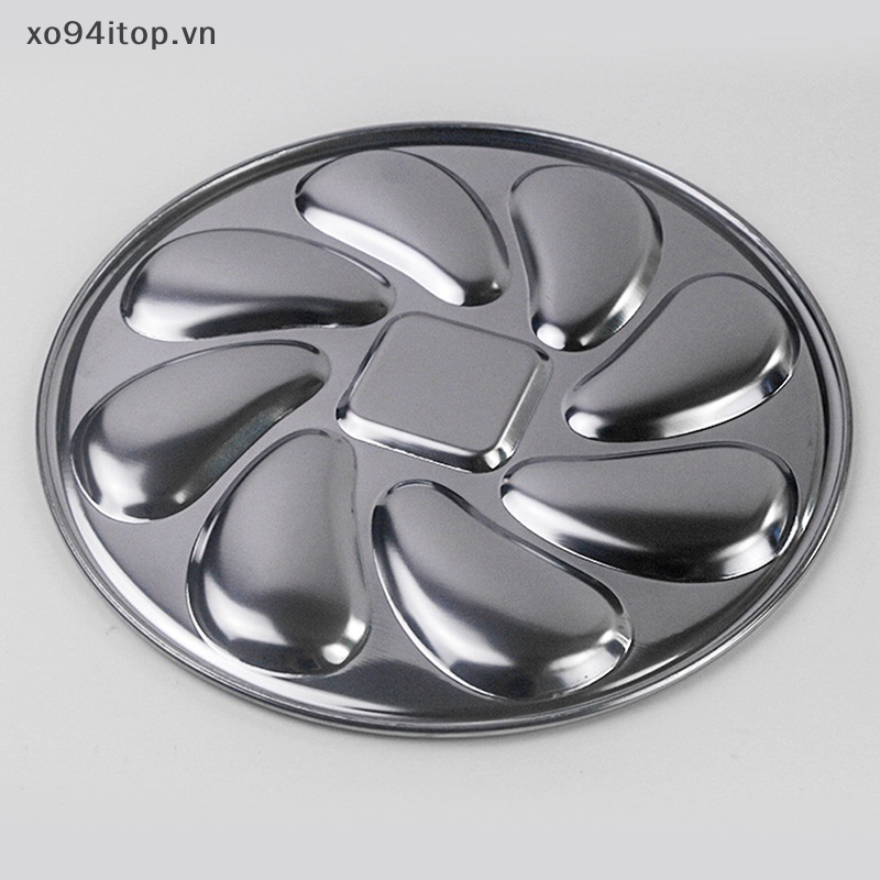 Đĩa Đựng Thức Ăn 8 Ngăn Bằng Thép Không Gỉ