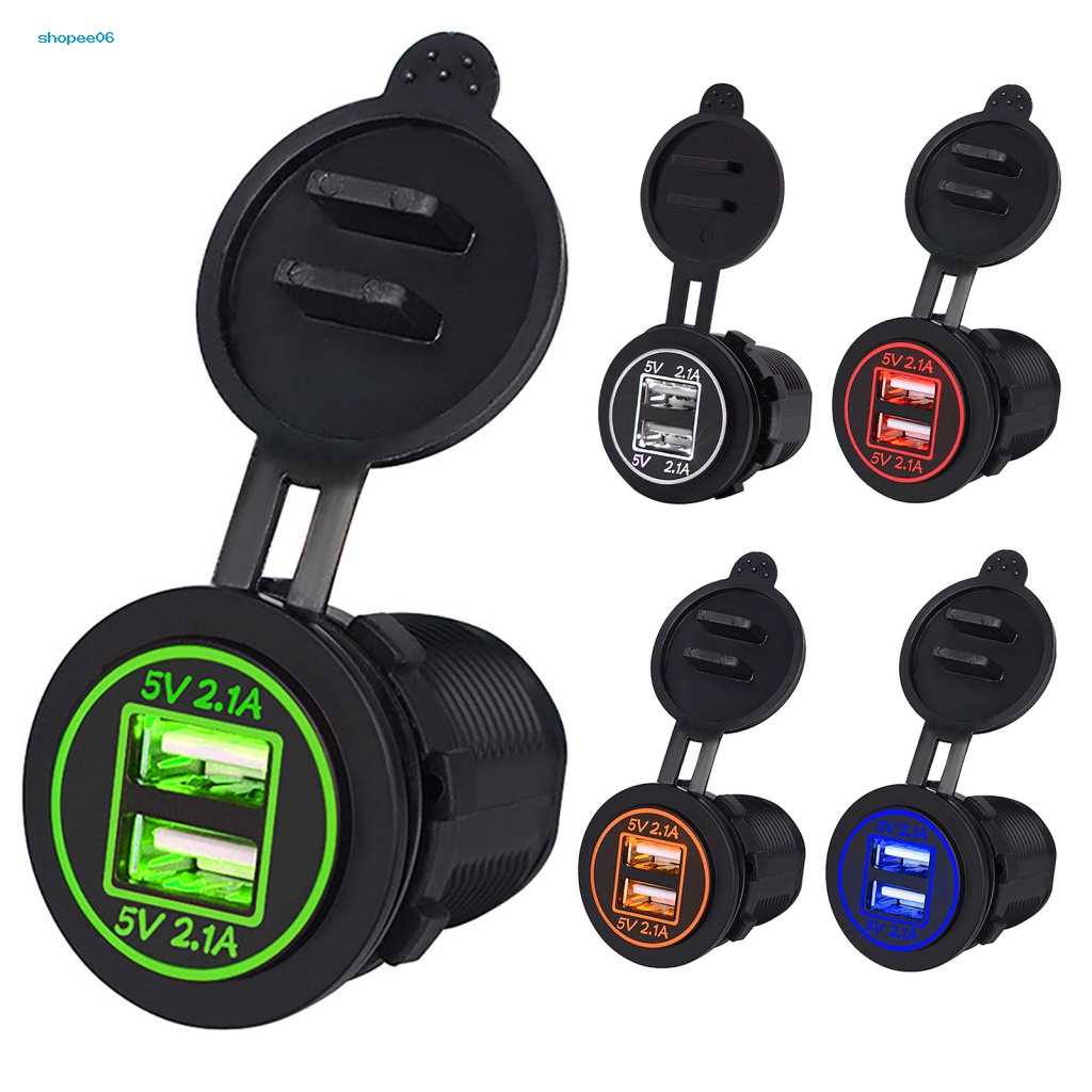 Tẩu Sạc Nhanh 4.2A Hai Cổng Usb Thông Dụng Chống Thời Tiết Cho Xe Hơi / Xe Máy