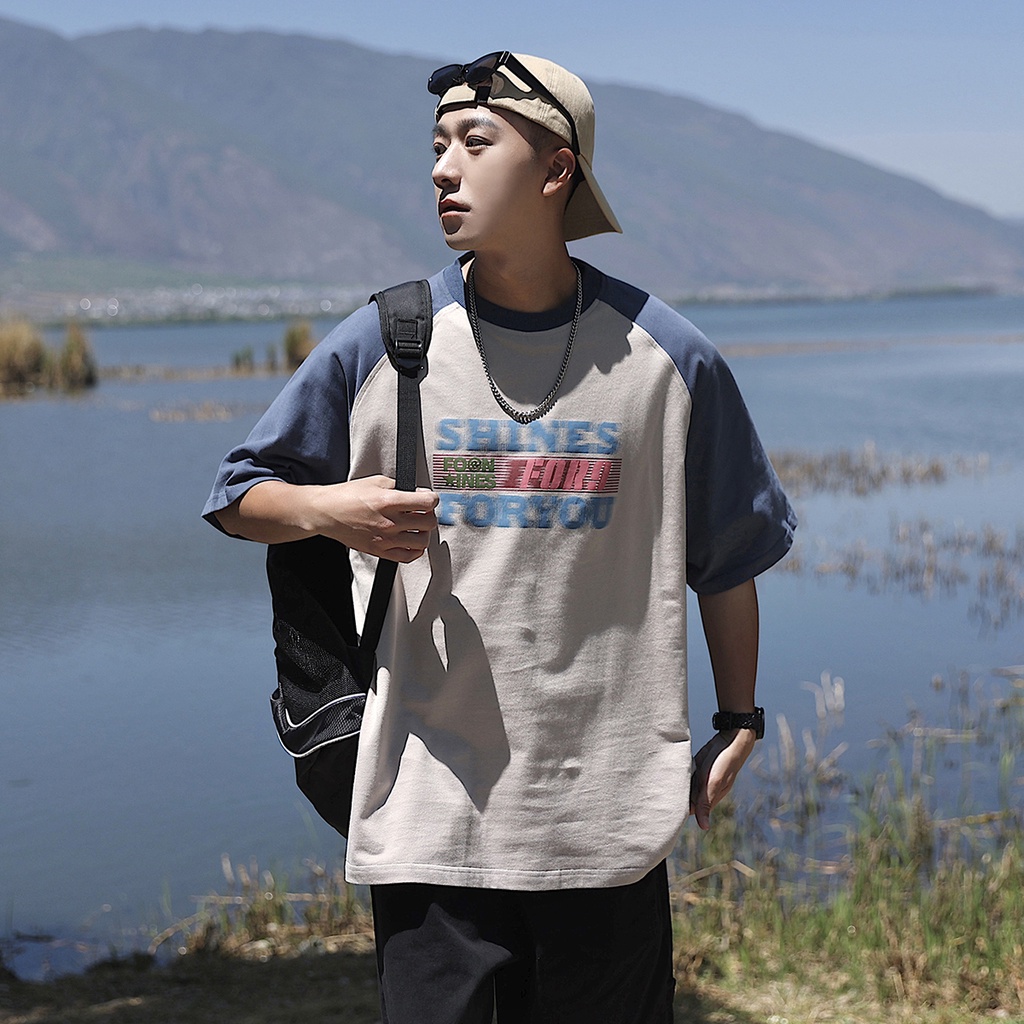 Áo Thun Tay Ngắn Dáng Rộng Bằng Cotton Thời Trang Mùa Hè Cho Nam 9