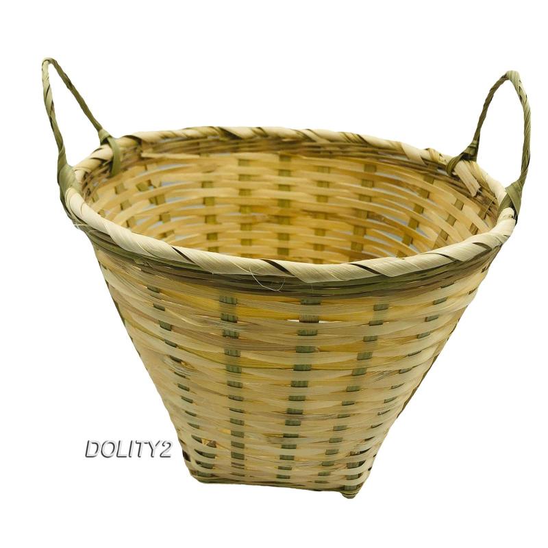 Set 2 Giỏ Đan Tre Đựng Trái Cây Có Tay Cầm Tiện Dụng