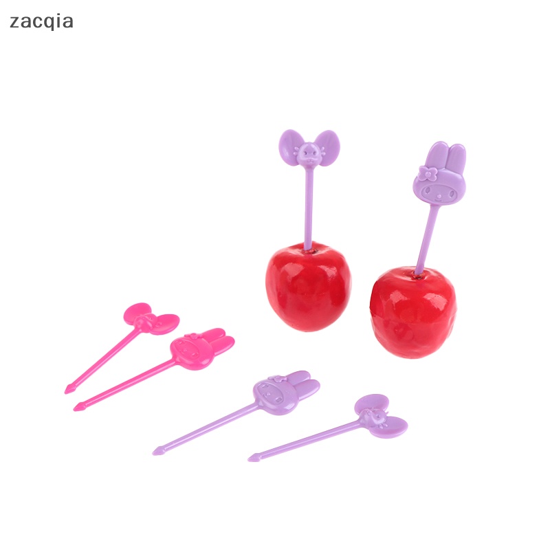 Set 10 Nĩa Ăn Trái Cây Hình Động Vật Mini Trang Trí Cho Bé