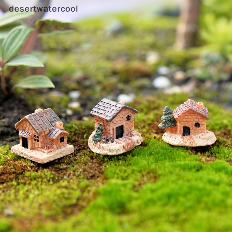 1 Mô Hình Ngôi Nhà Mini Bằng Nhựa Resin Trang Trí Sân Vườn