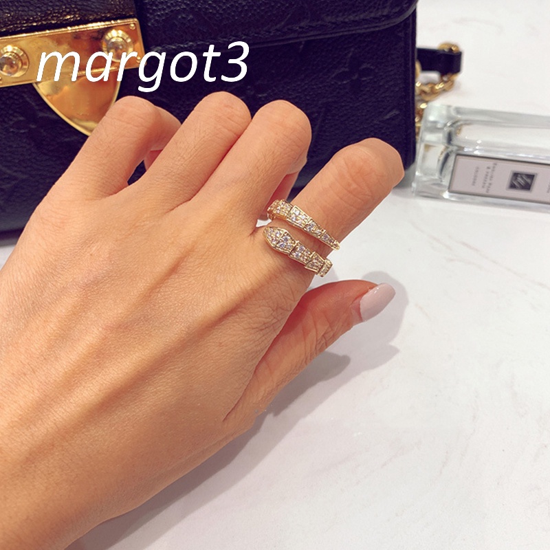 Margot INS Nhẫn Hở Hình Rắn Tinh Tế Thời Trang Hàn Quốc Cho Nữ