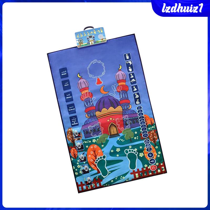 [Lzdhuiz] Thảm Cầu Nguyện Đồ Chơi Trẻ Em Ramadan Tương Tác Cầu Nguyện