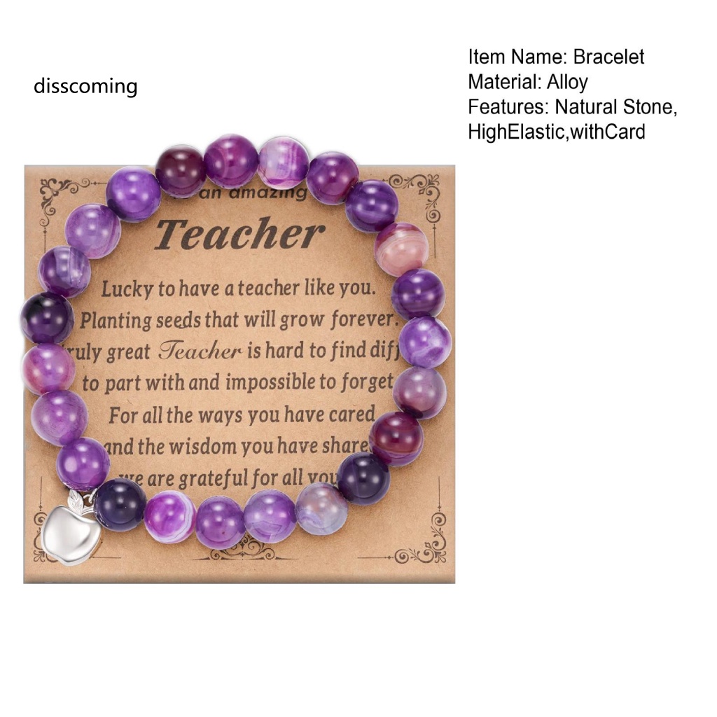 Băng Đô SL SL SL SL SL| Vòng Tay Chuỗi Hạt Đá Tự Nhiên Khắc Chữ Thank You Và Thẻ Trái Cây Co Giãn Thời Trang Cho Nữ