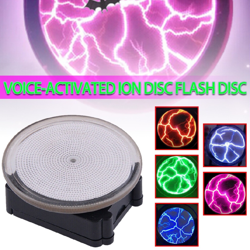 Mengqi Mini Fancy Pocket Plasma Disk Sensor Lighting Plate Respond To Voice Music Party