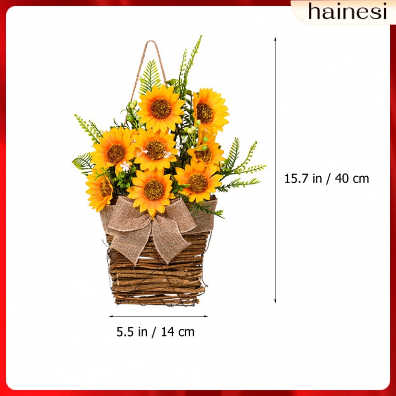 Vòng Hoa Hướng Dương Treo Cửa Trước Trang Trí Nội Thất