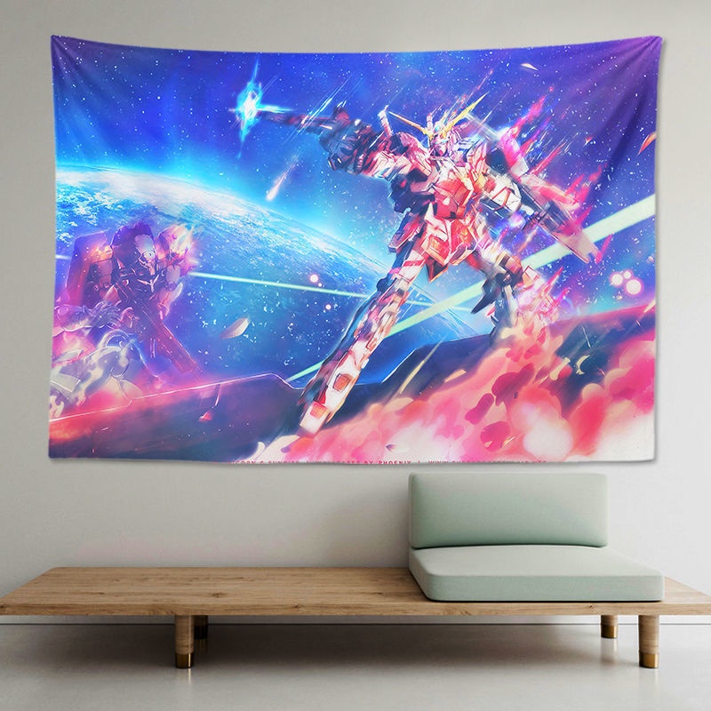 BANDAI Tấm Thảm Treo Tường Trang Trí In Hình GUNDAM 100 * 70cm