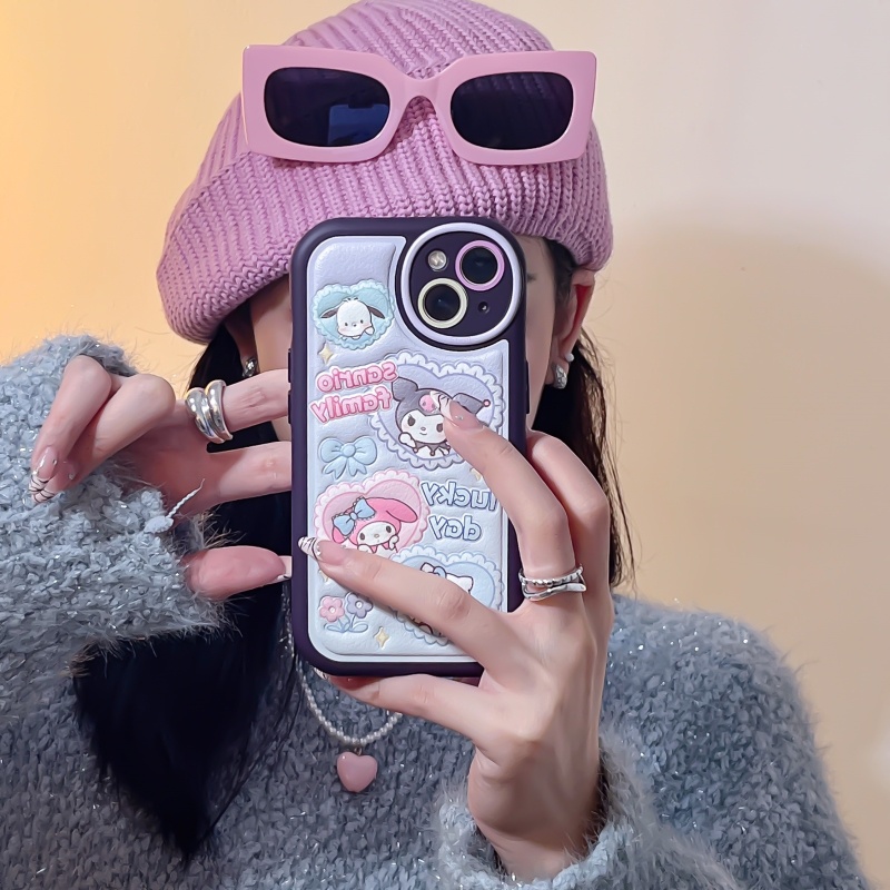 Ốp Điện Thoại Da Silicon Mềm Chống Sốc Họa Tiết Hoạt Hình Cho iPhone 14 13 12 11 Pro Max 14 Plus