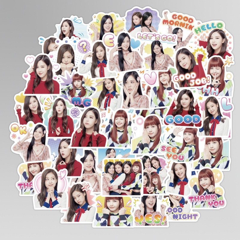 Combo 60 Sticker Meme BLACK PINK chống nước sticker dán laptop, điện thoại, đàn guitar, mũ bảo hiểm, vali