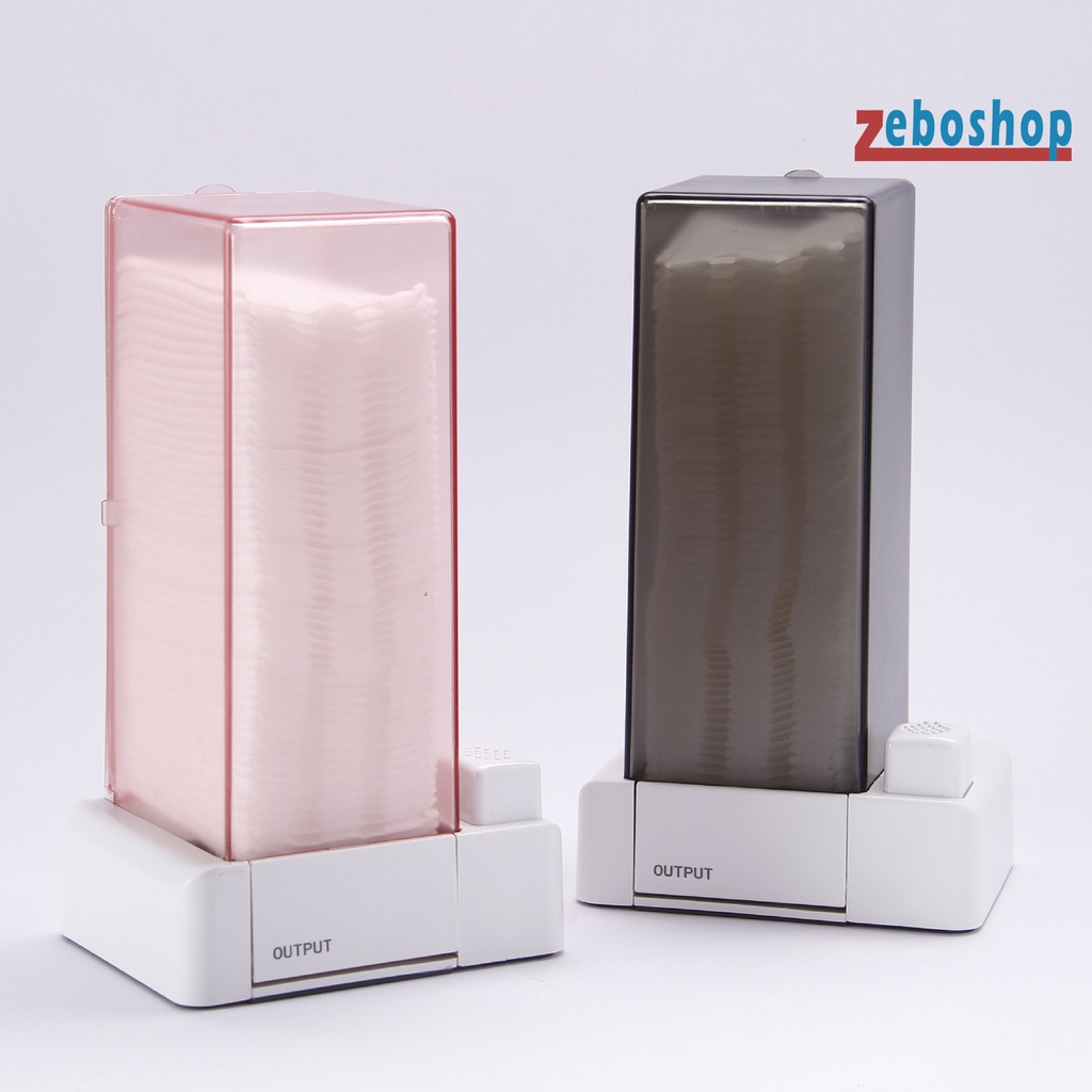 Hộp Đựng Bông Tẩy Trang Bằng Nhựa Hình Chữ Nhật Chống Bụi Có Thể Tái Sử Dụng