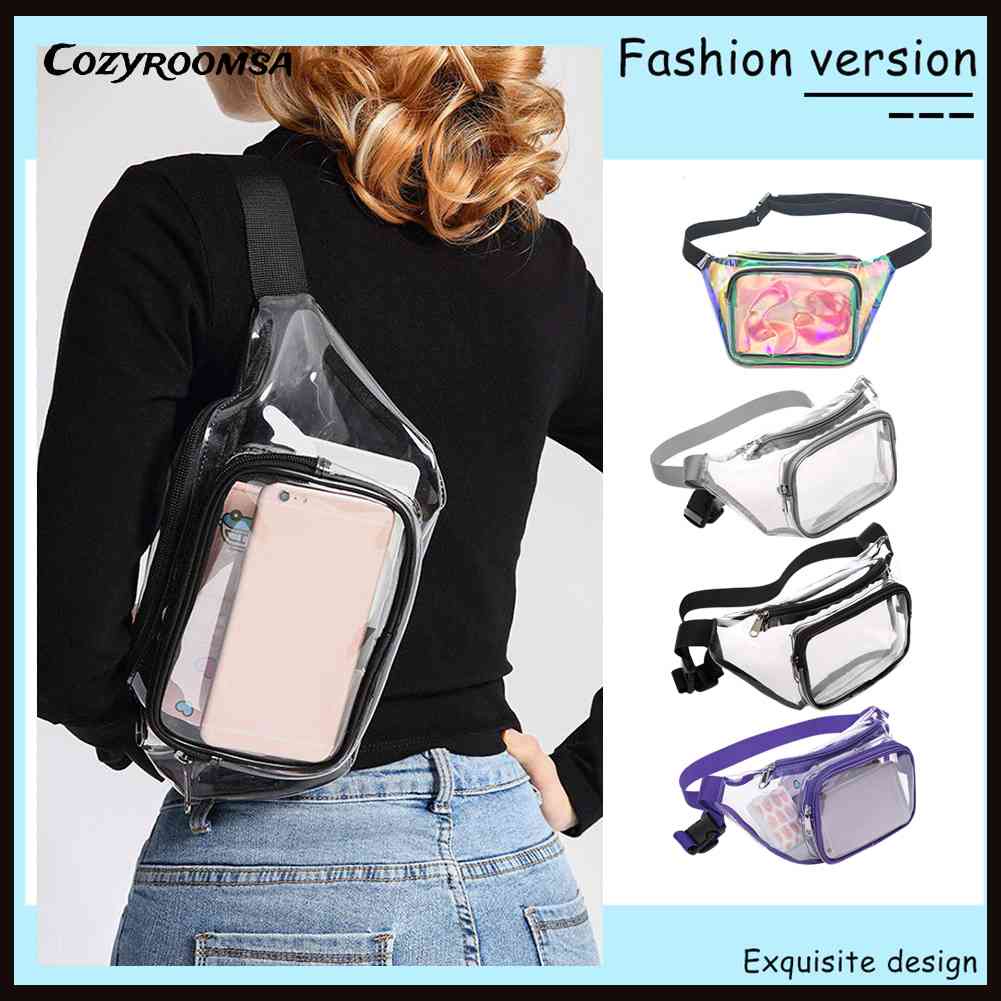 Túi Đeo Chéo Mini Bằng PVC Trong Suốt Chống Thấm Nước Thời Trang Cho Nam Và Nữ