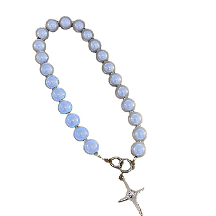 Vòng cổ Chuỗi Hạt Hình Thánh Giá Màu Dạ Quang Phong Cách Hip Hop