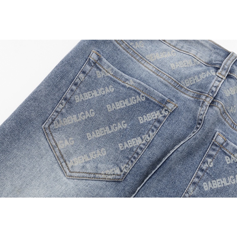 Quần jeans Ba-len88cia88-Trend Thời Trang Đường Phố Cao Cấp In logo Phong Cách Đường Phố Cổ Điển Dành Cho Nam Và Nữ