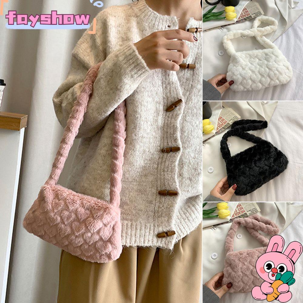 Túi Xách Đeo Vai Phủ Lông Mềm Thời Trang Sành Điệu