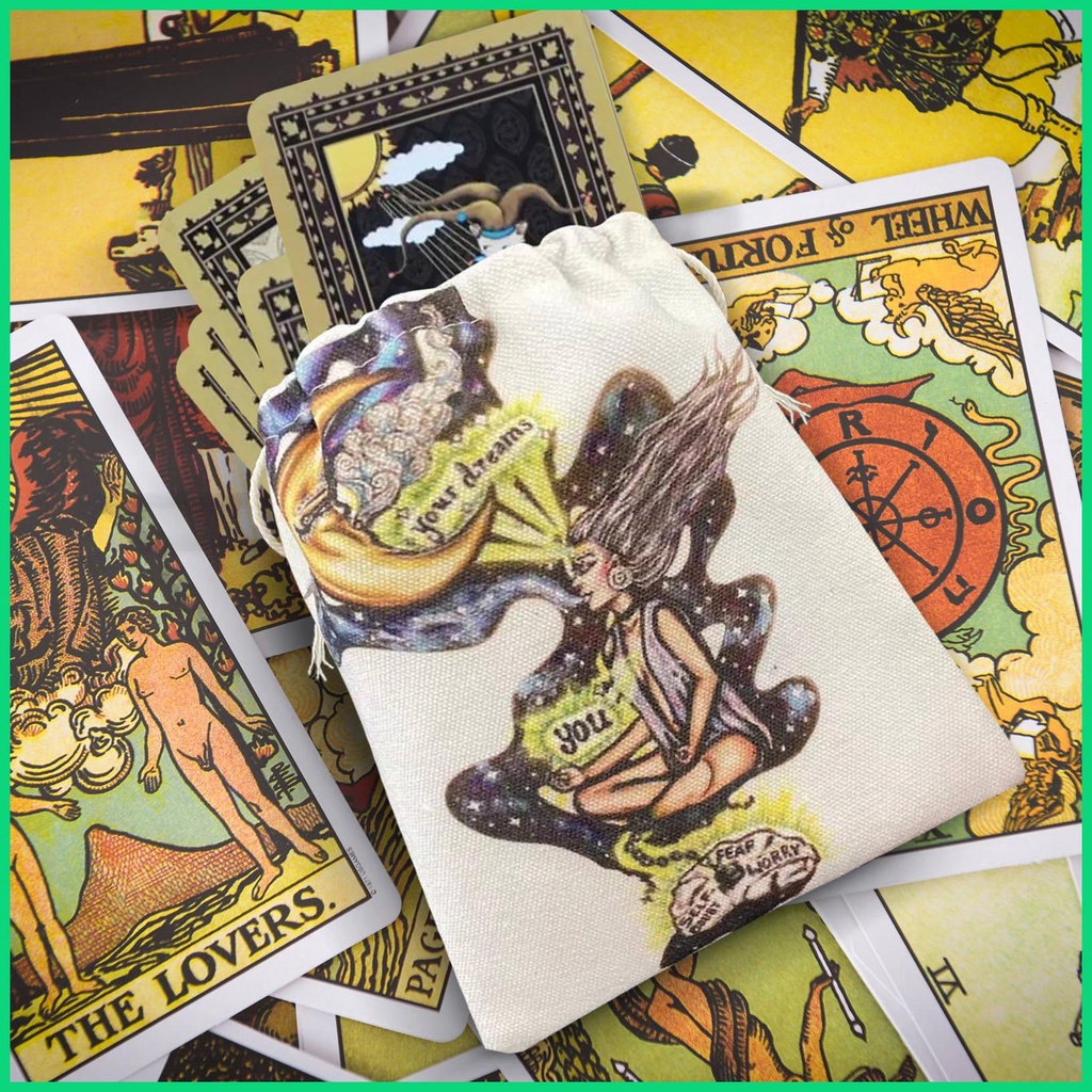 Túi Dây Rút Đựng Thẻ Bài Tarot Bằng Vải Nhung Tổng Hợp Tiện Dụng