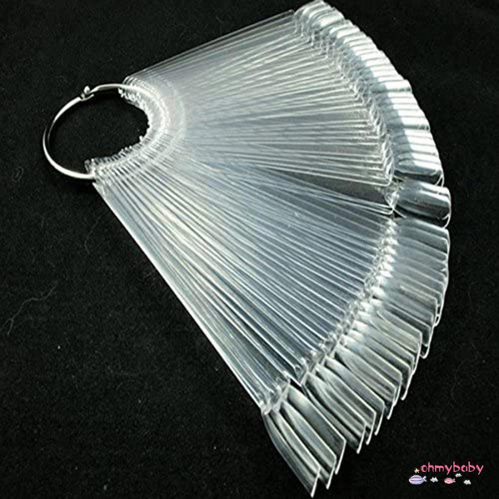 [InStock] Da trong suốt Sơn móng tay Hiển thị mô hình Hình quạt Thực hành sơn Bảng hiển [Z/15]