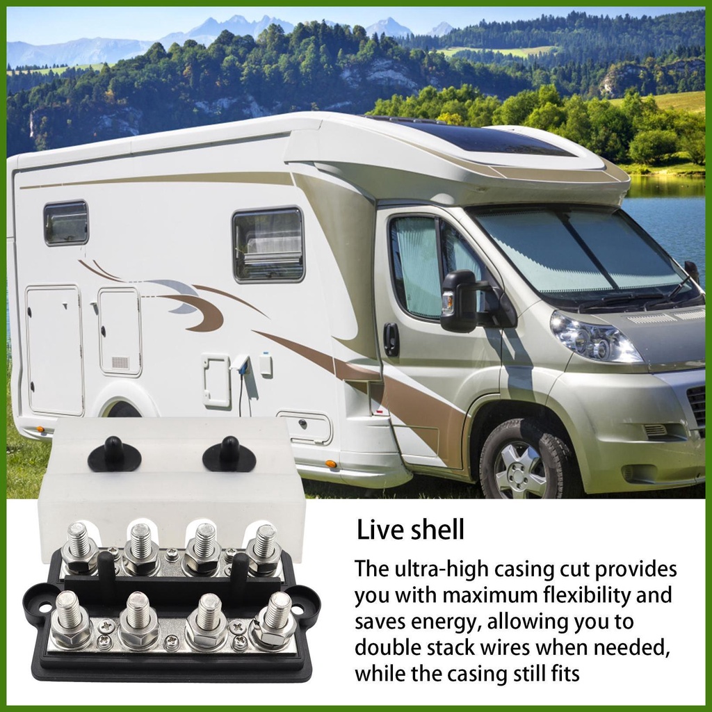 Khối Phân Phối Nguồn Điện Đầu Cuối Đất 12V M10M8 150A 48V