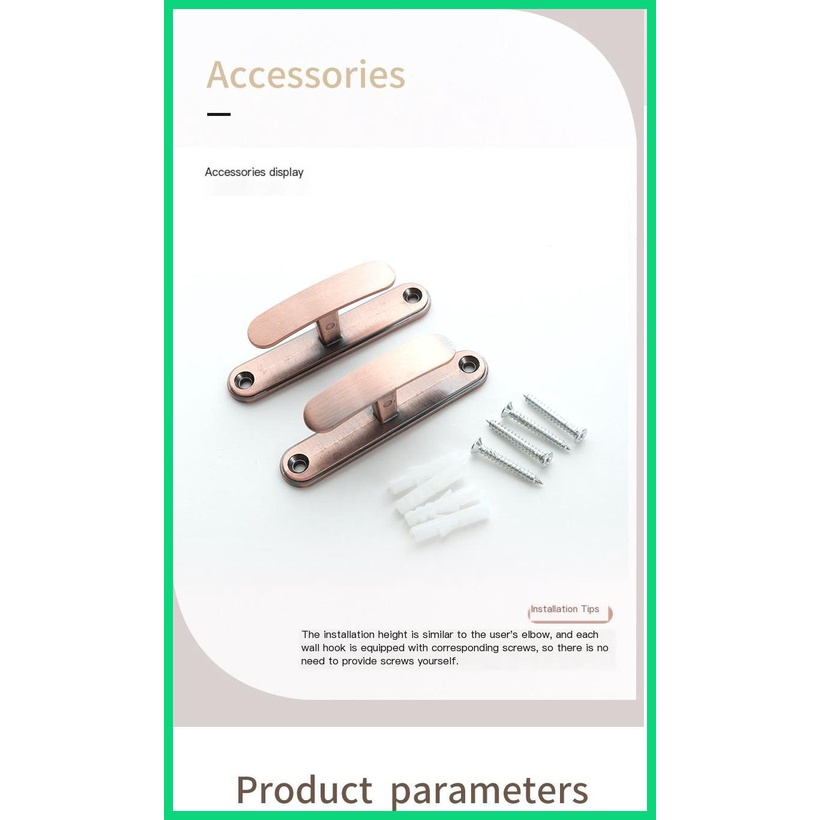 Móc Treo Rèm Cửa Gắn Tường Bằng Hợp Kim Kẽm Siêu Bền Kiểu Dáng Sang Trọng Hiện Đại