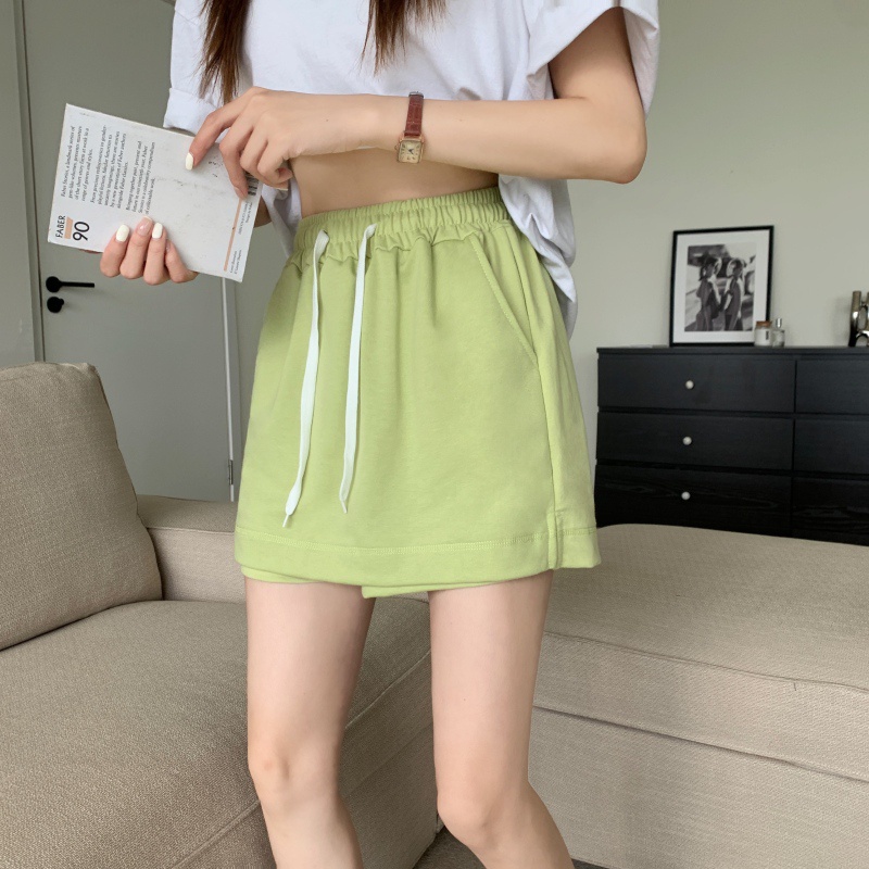 Quần Short Thể Thao Lưng Thun Ống Rộng Thời Trang Mùa Hè Cho Nữ