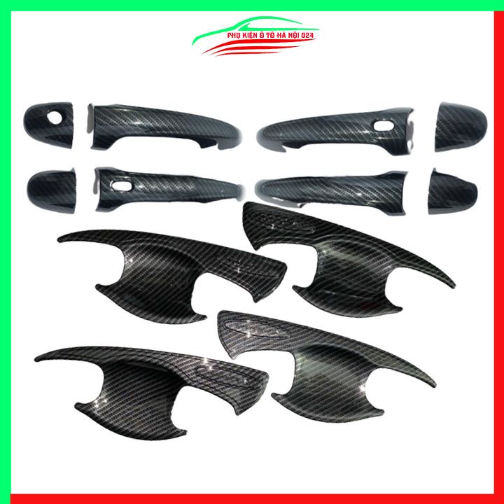Ốp tay hõm Innova 2017-2023 vân Carbon chống trầy bảo vệ cửa xe ô tô