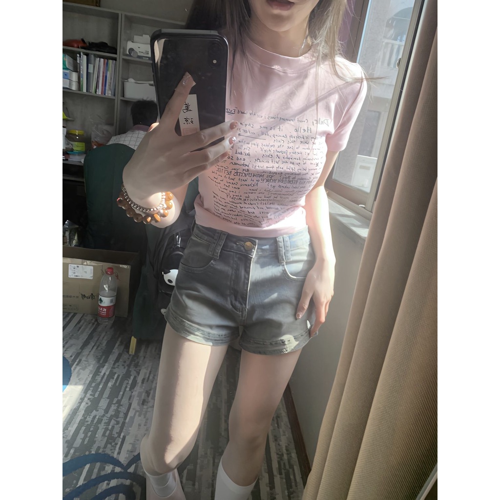 Áo Kiểu Dáng Ôm Phong Cách Retro Mỹ Trẻ Trung Quyến Rũ Dành Cho Nữ