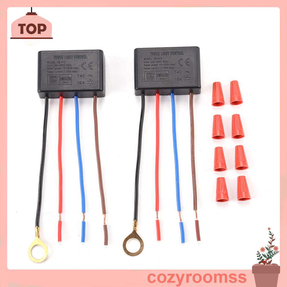 Bộ 2 Công Tắc Điều Khiển Độ Sáng Đèn LED Để Bàn 3 Chiều