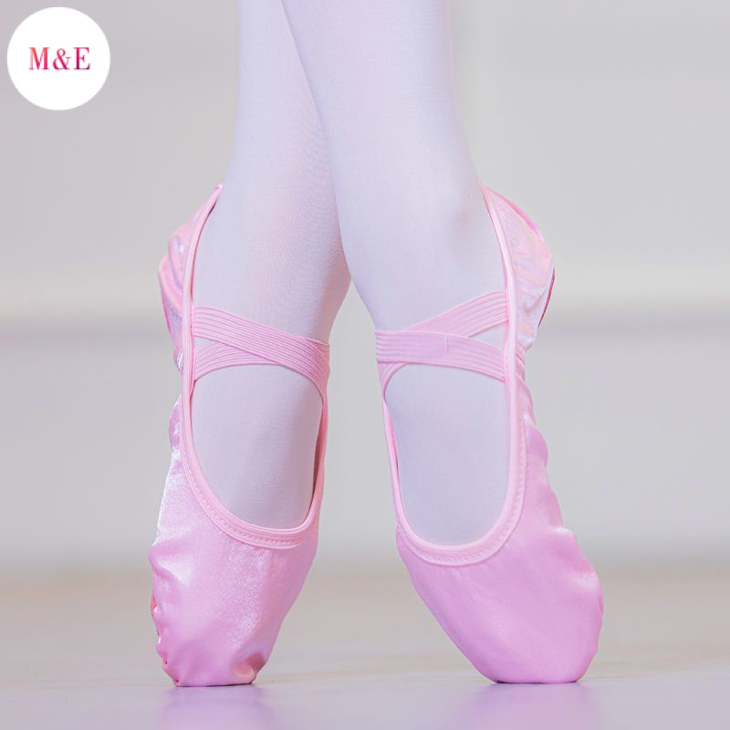 M &amp; E Giày Múa Ba Lê Đế Mềm Bằng Satin Cho Nữ Tập Yoga Thể Dục Thể Hình Phong Cách Mới 2023