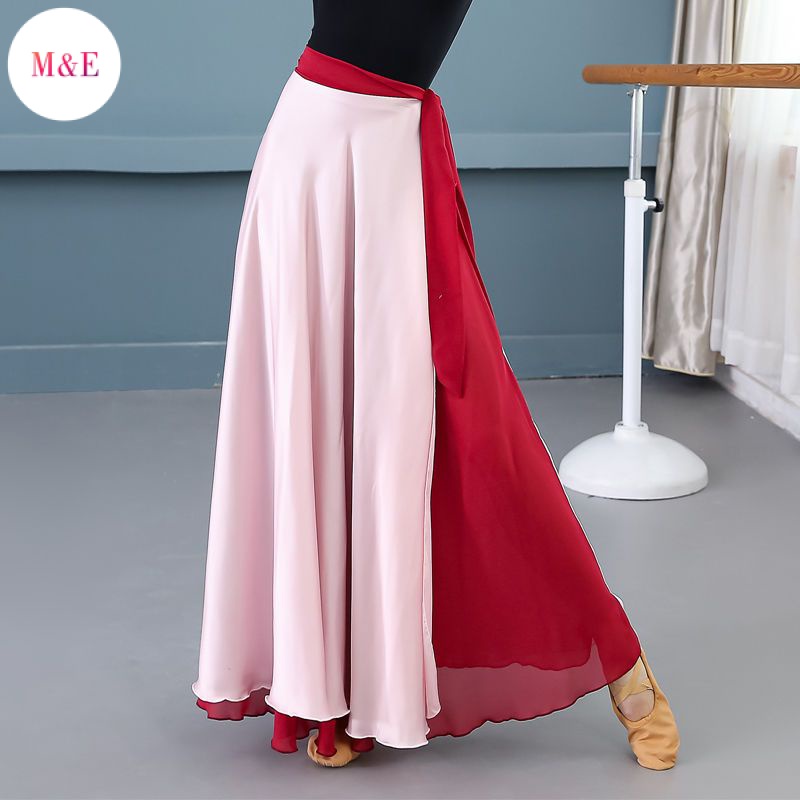 Hàng Có Sẵn Hàng Trực Tiếp Từ Nhà Máy Chân Váy Xòe Khiêu Vũ Satin Lưng Cao Cỡ Lớn S