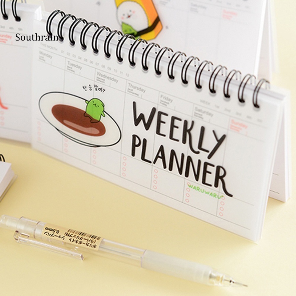 Sổ Tay Lên Kế Hoạch Hàng Ngày Hình Xoắn Ốc Agenda Dễ Thương