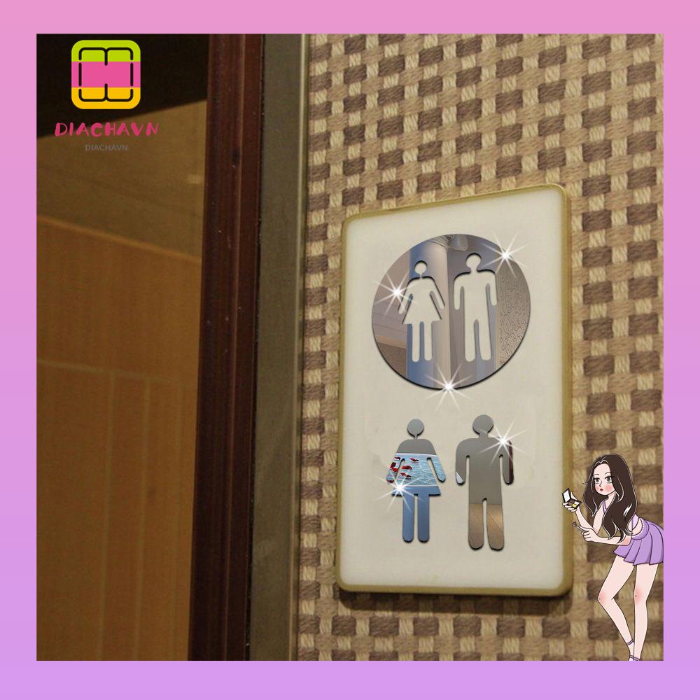 Bộ 2 Đề Can Vinyl Tráng Gương Dán Mặt Gương Trang Trí Nhà Vệ Sinh / Cửa Ra Vào / Phòng Tắm