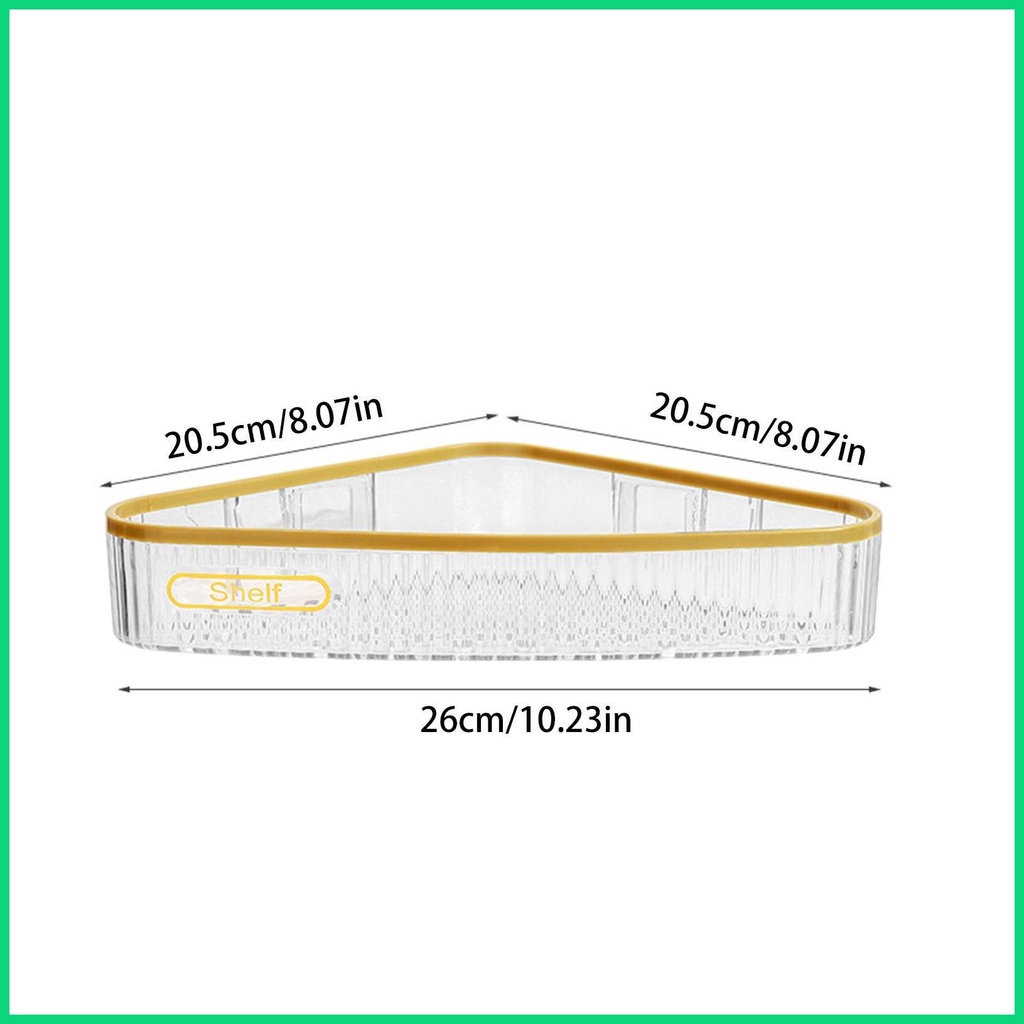 Kệ Đựng Đồ Dùng Gắn Góc Tường Nhà Tắm Tự Dính Tiện Dụng