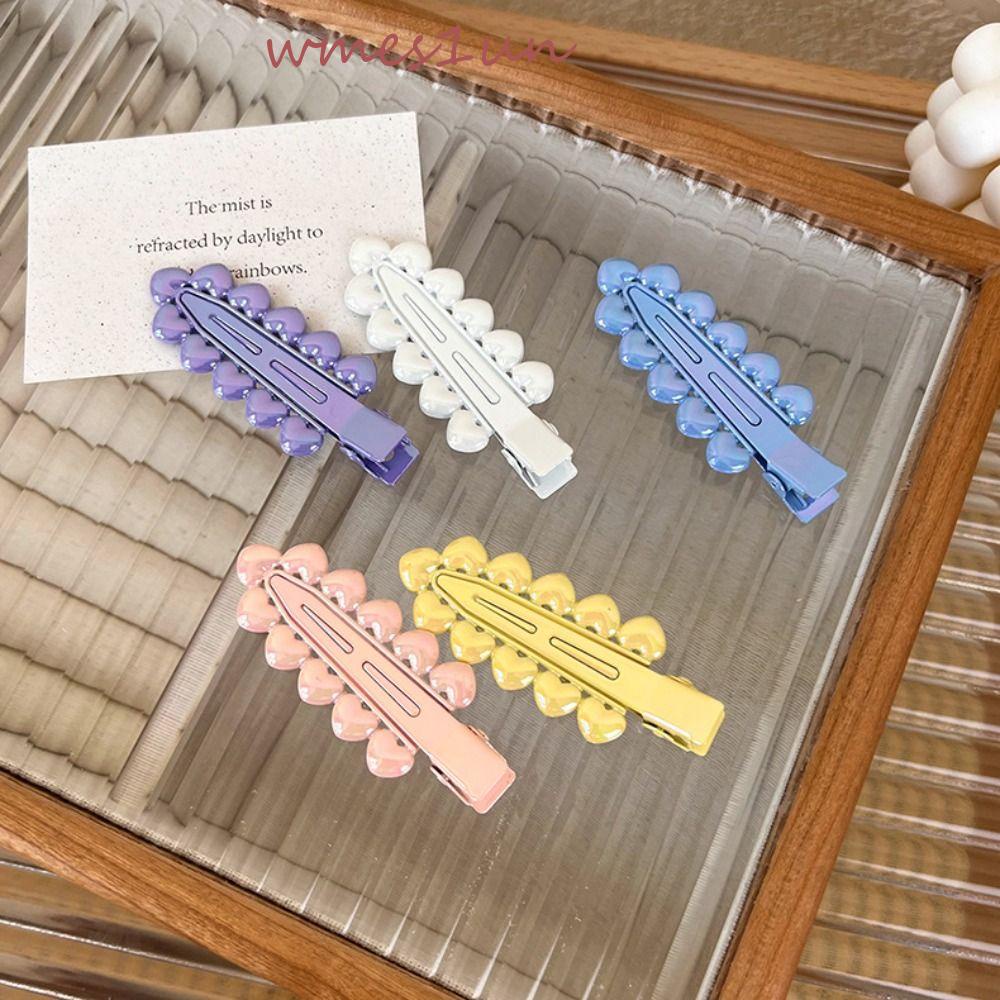 Kẹp Tóc Hình Trái Tim Màu Sắc Ngọt Ngào WMES15H