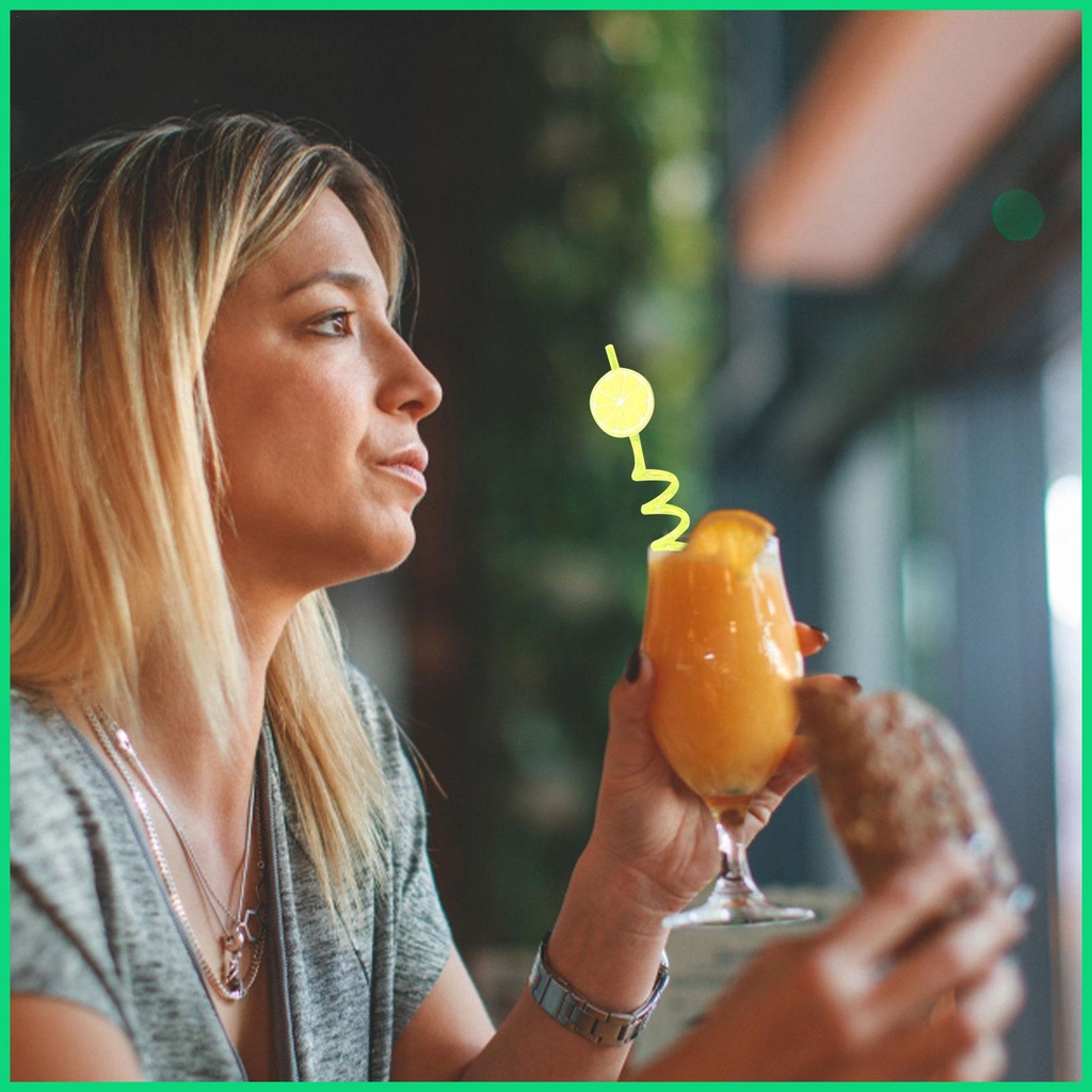 Bộ 4 Ống Hút Cong Bằng PVC Họa Tiết Hoạt Hình Dễ Thương Trang Trí Tiệc Sinh Nhật Cho Bé