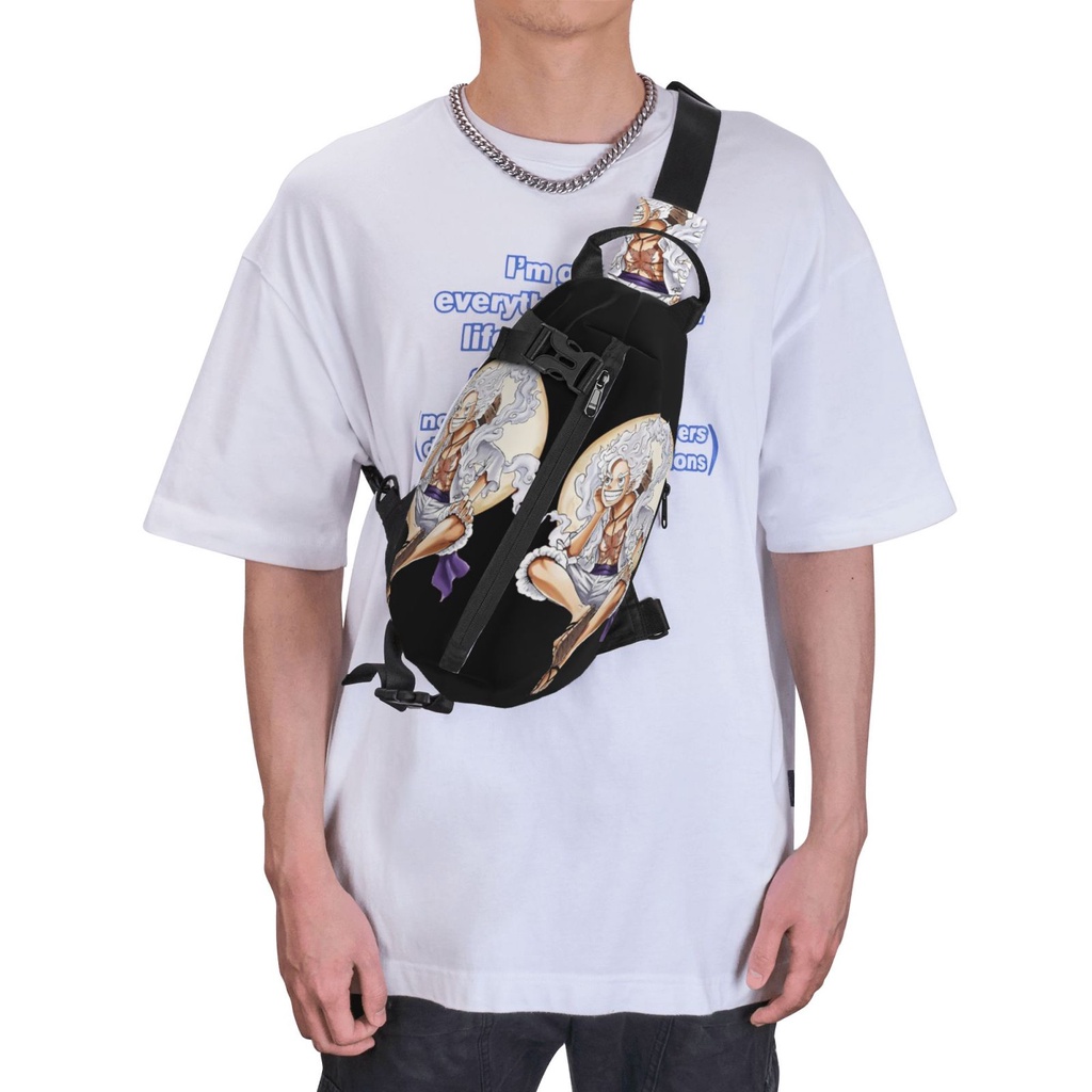 Balo Đeo Chéo Vai In Hình Luffy One Piece Thời Trang Cho Nam Nữ