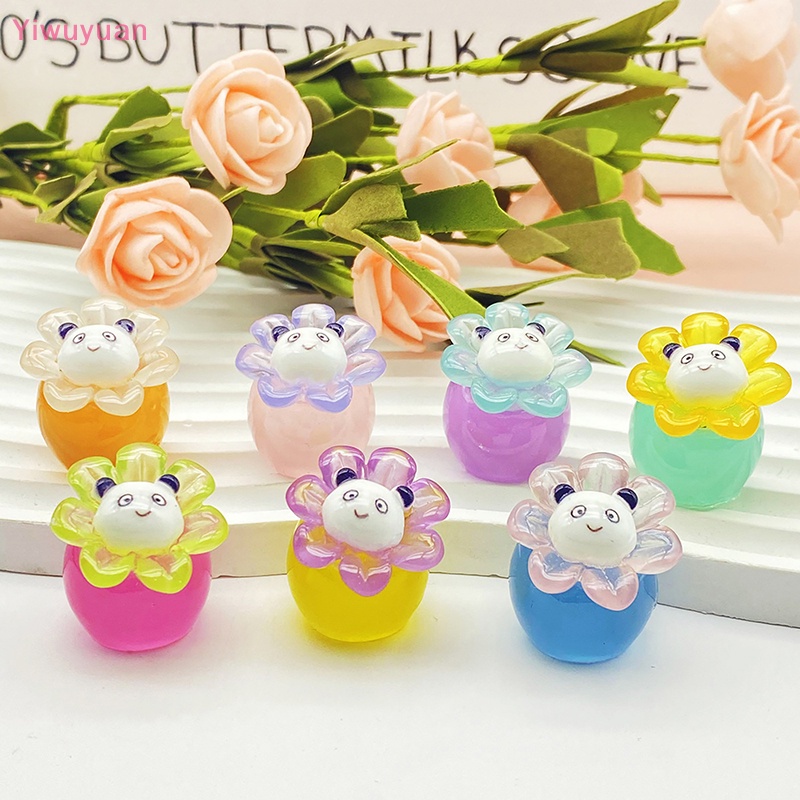 1 Tượng Gấu Trúc / Ong Mini Phát Sáng Trang Trí Tiểu Cảnh Mới