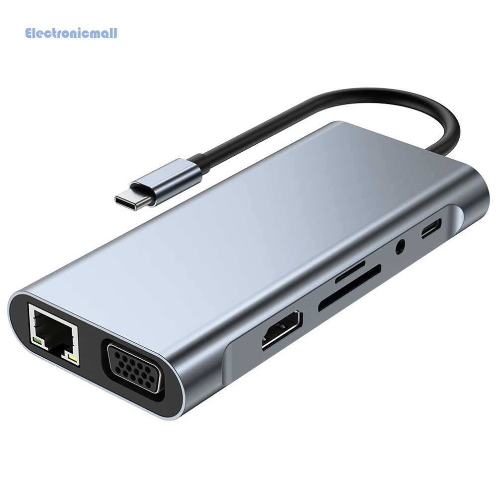 Trạm Kết Nối Chuyển Đổi Loại C 11 Trong 1 100W PD 5Gbps RJ45 1000M