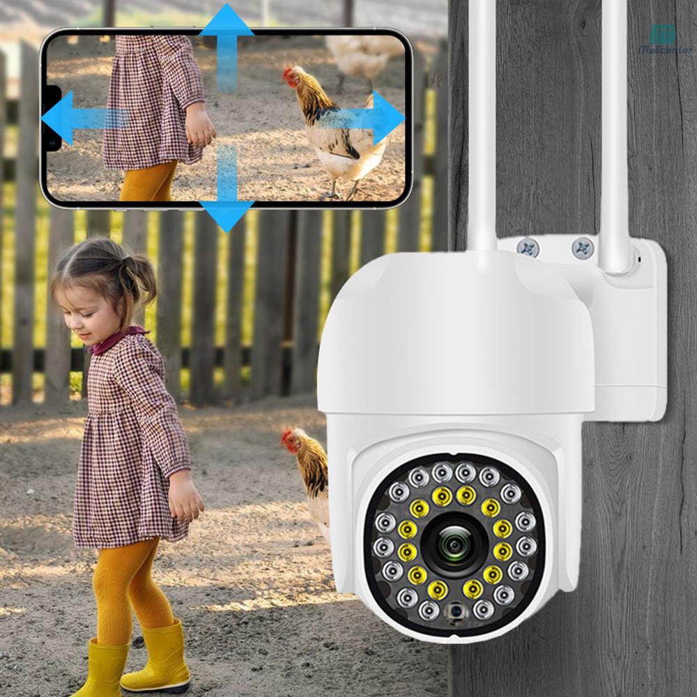 1080P Smart WiFi Camera System Waterproof Wireless Monitor Camera 355°Rotatable Motion Detection Sound &amp; Light Alarm Night Vision Two-Way Talk APP Remote Control Wireless Camera for Home Office Outdoo