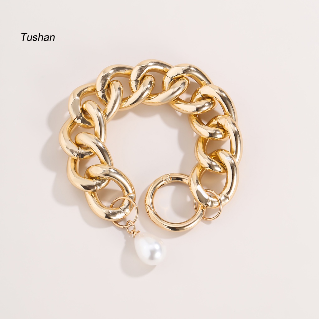 Vòng Tay Chuỗi Hạt Ngọc Trai Phong Cách Baroque Thời Trang