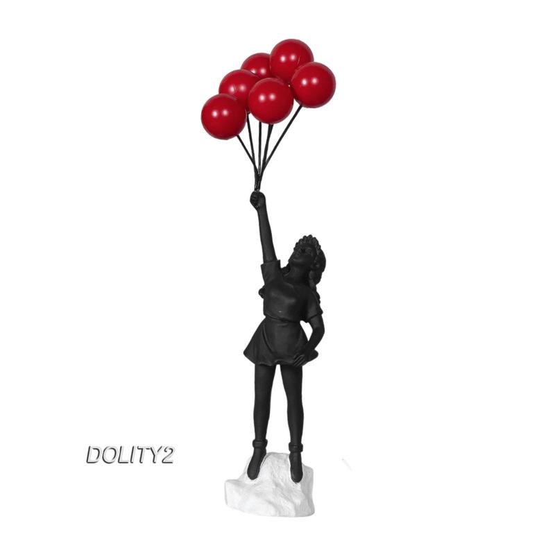 [Dolity2] Tượng Cô Gái Bằng Nhựa Resin Thủ Công Trang Trí Phòng / Kệ Sách