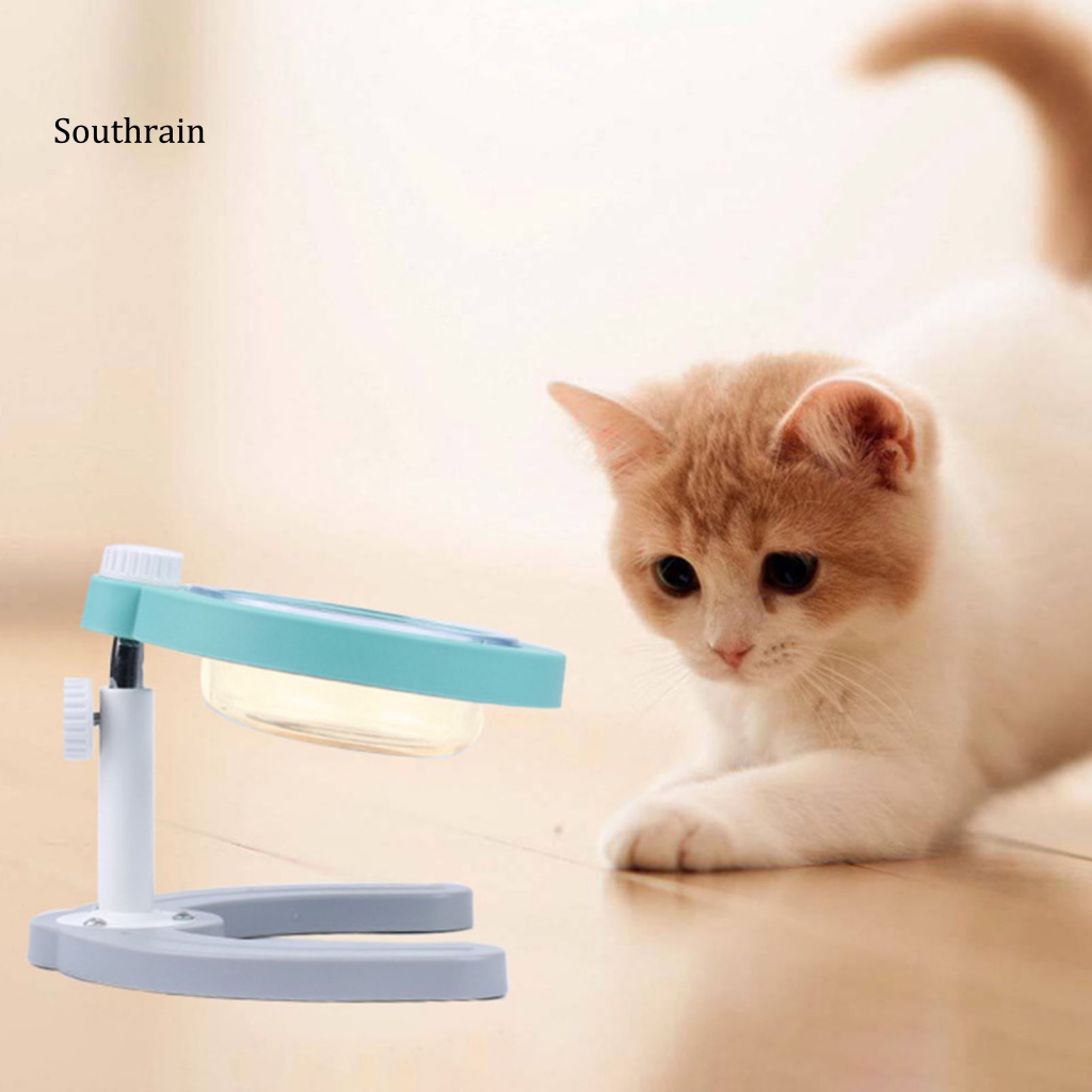 Bát Đựng Thức Ăn Di Động Xoay Được Có Thể Điều Chỉnh Cho Thú Cưng