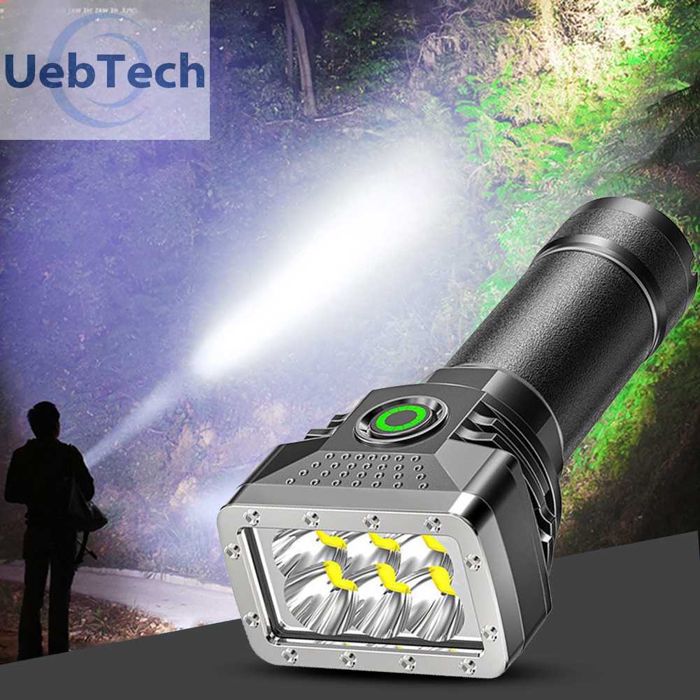 Đèn Pin 6 Bóng LED 350LM 1200mAh Sạc USB Chống Nước Dùng Ngoài Trời