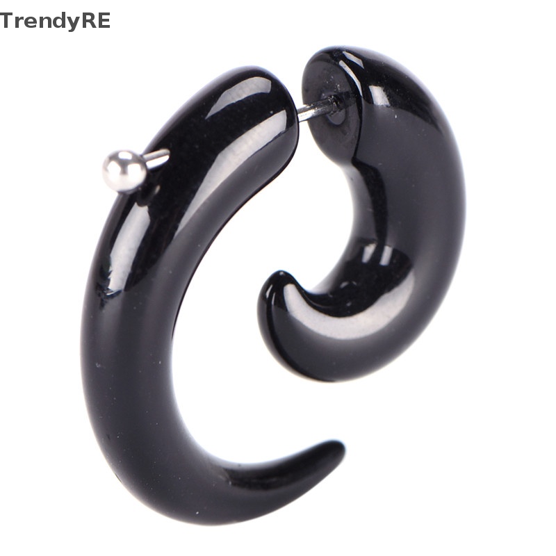 Bông Tai Hình Ốc Sên Màu Đen Bằng Acrylic Phong Cách Gothic Cho Nam Và Nữ